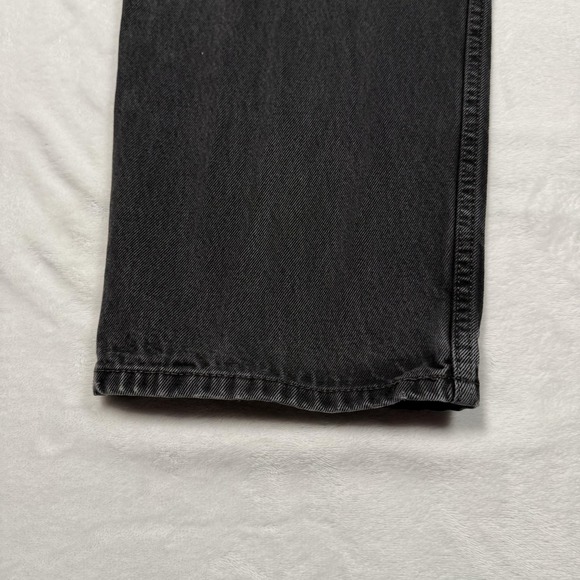 Levis 550 Jeans Mens 44x30 Black Relaxed Tapered Fit Denim Pants Stonewash - Picture 10 of 16